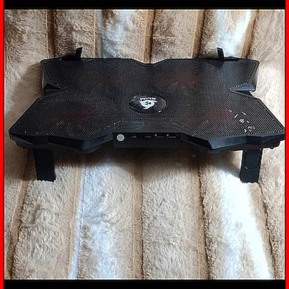 KLIM wind laptop gaming cooling pad & quad fan stand with red lighting